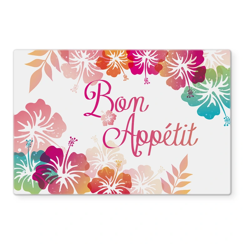 Spritzschutz Transparent - Bon Appetit - Lotusblüten 