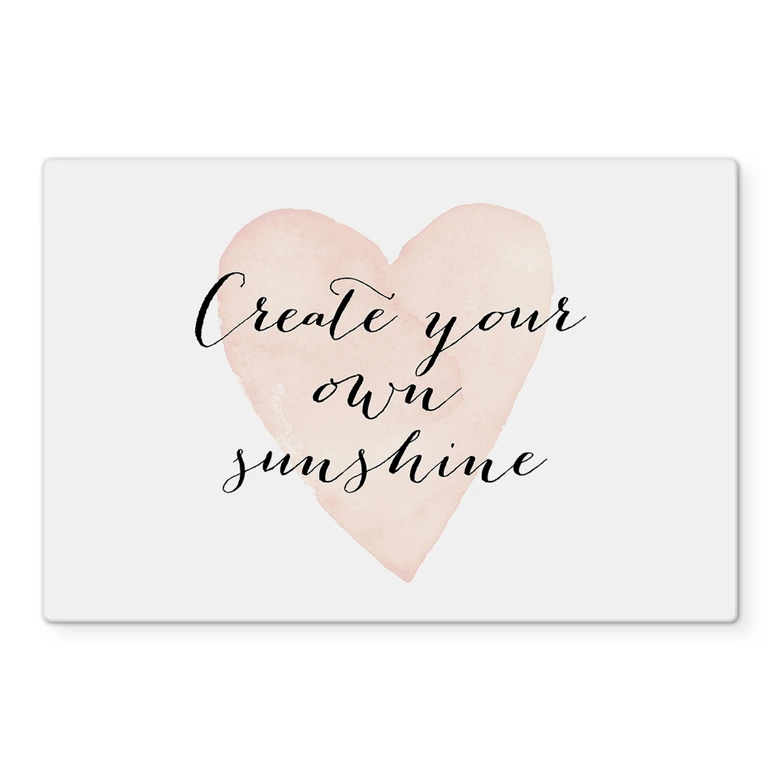 Spatscherm Transparant Create your own sunshine 