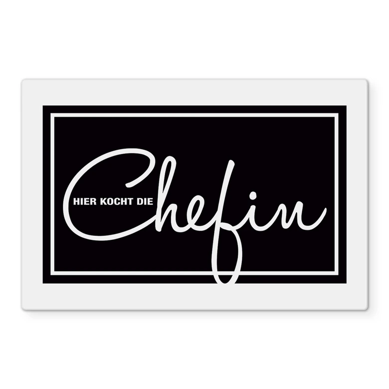 Spritzschutz Hier kocht die Chefin - Transparent 