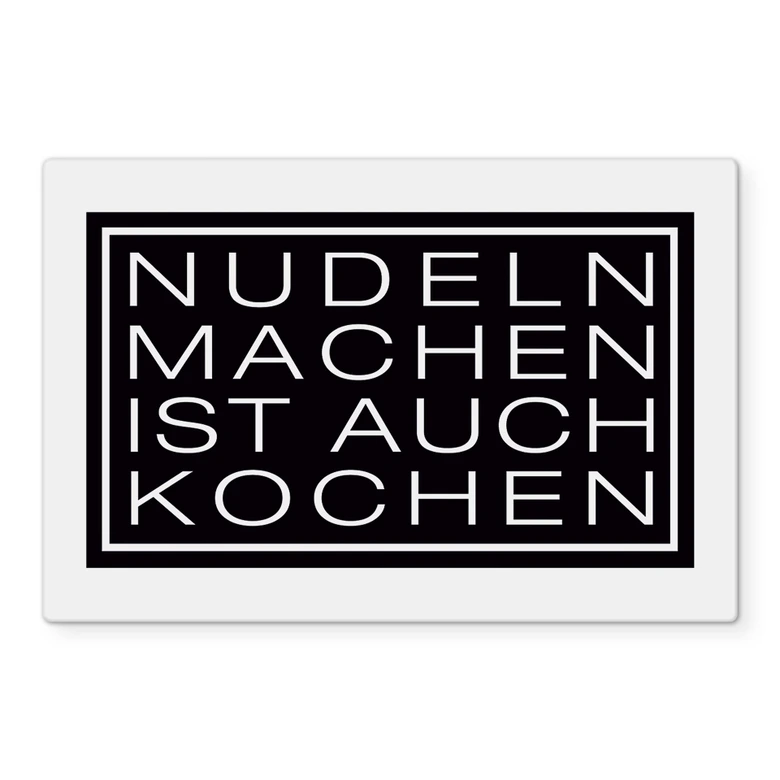 Spritzschutz Nudeln machen ist auch kochen - Transparent 