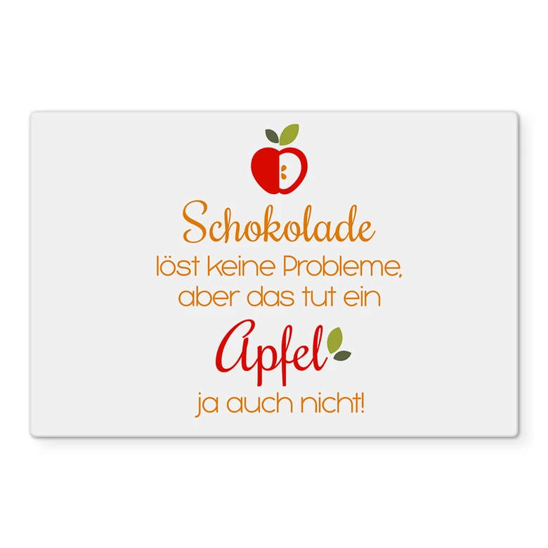 Spritzschutz Schokolade löst keine Probleme 02 - transparent 