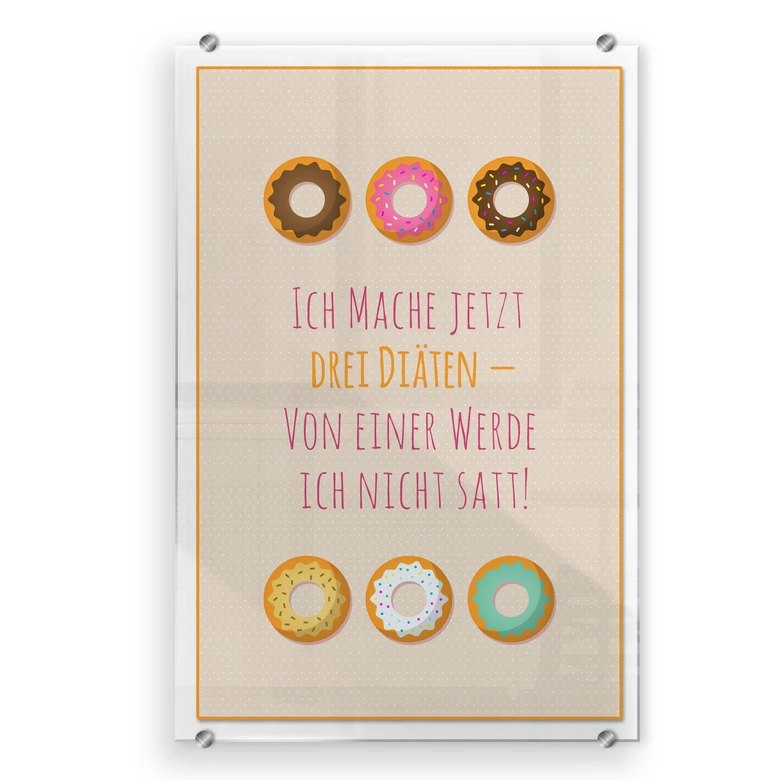 Spritzschutz Ich mache jetzt drei Diäten... 