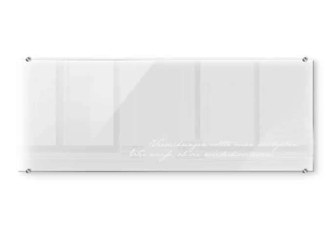 Spritzschutz Transparent - Versuchungen sollte man nachgeben 02 - Panorama 