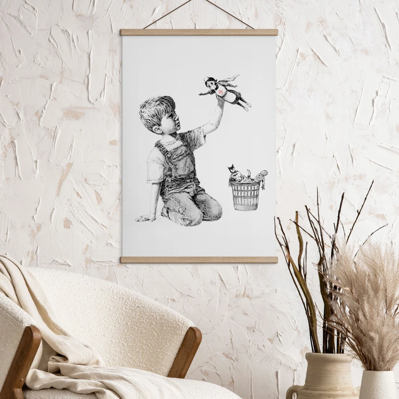 Stoffbild Real Hero - Banksy 