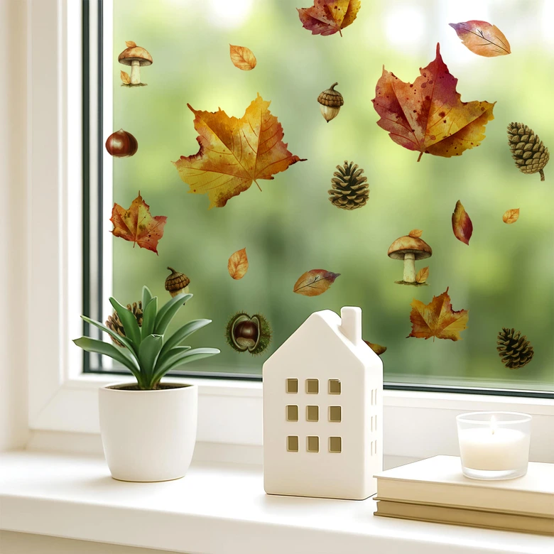 Stickers fall leaves 