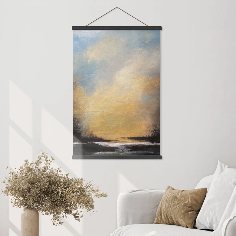 Stoffbild Goldenes Licht am Abendhimmel - Bergius 