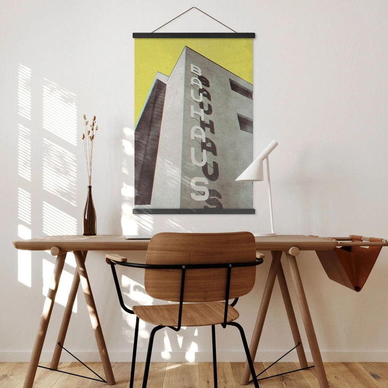 Stoffbild Vintage Bauhaus Dessau Architektur - Blursbyai 