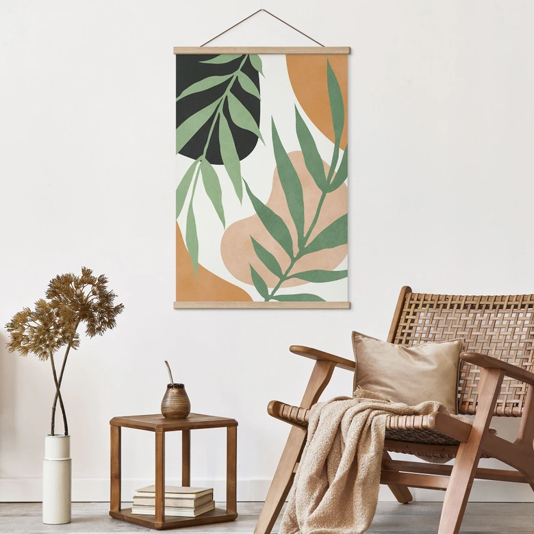 Obraz tkaniny Zielone gałęzie w dżungli - Costa 