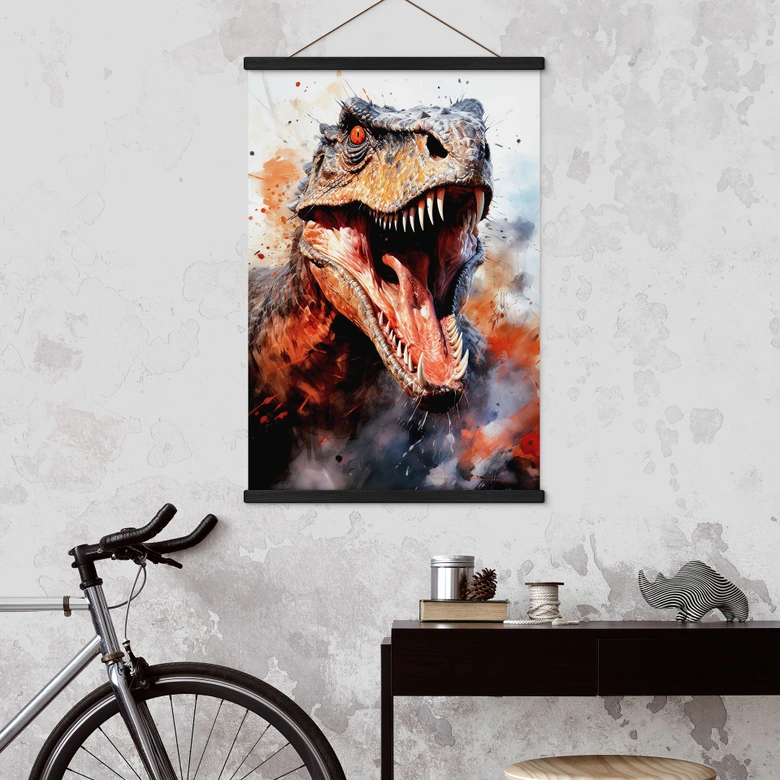 Stoffbild T-Rex: Das wilde Gesicht der Urzeit - Jaszke 