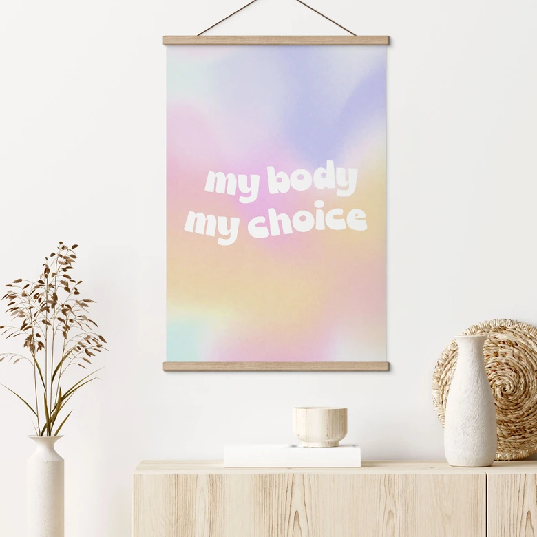 Textielposter Mijn lichaam mijn keuze 