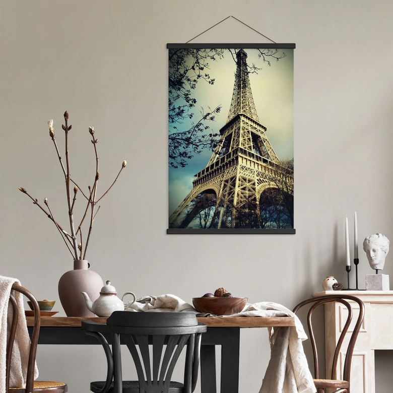Stoffbild Paris Eiffelturm | Wahrzeichen in Frankreich 