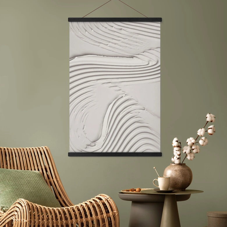Stoffbild Sanfte Strukturen in Beige - Pictufy Studio 