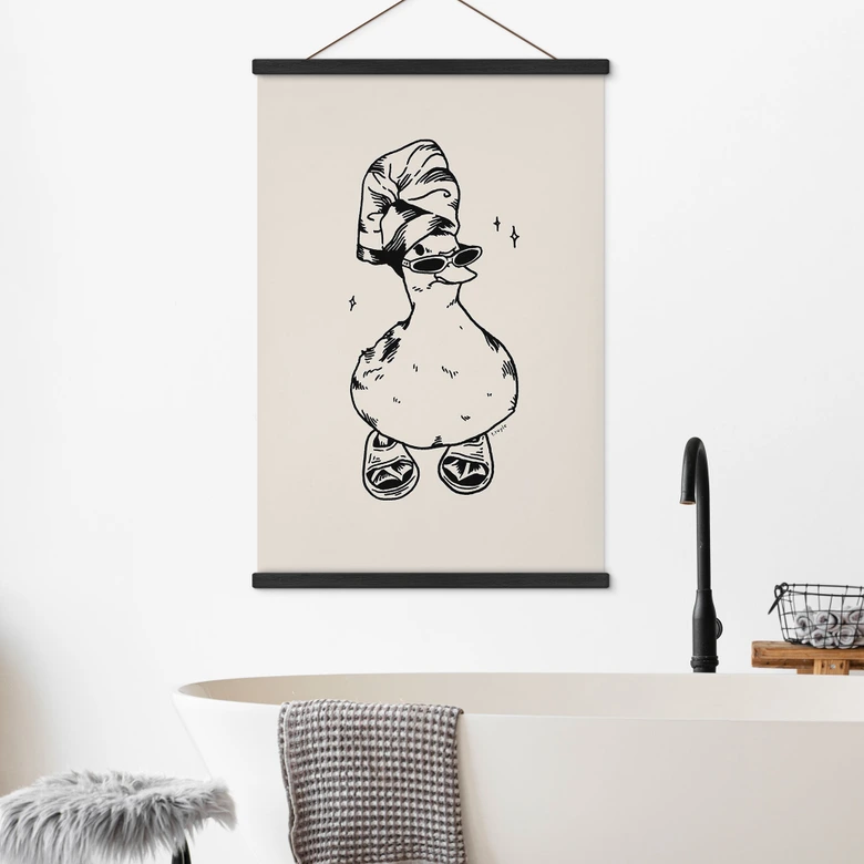 Obraz z tkaniny Fajna kaczka spa w okularach przeciwsłonecznych - Royle 