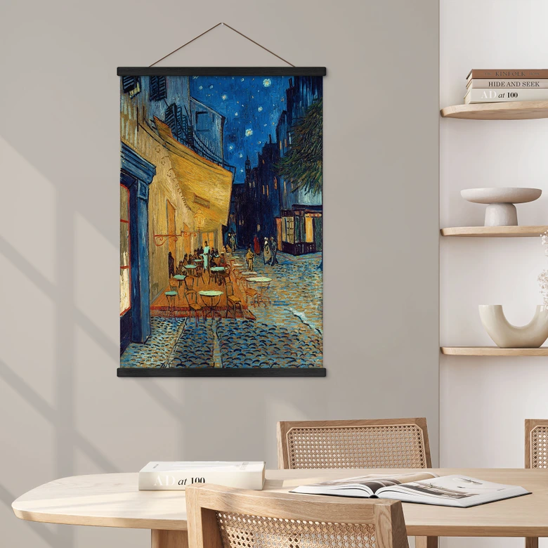 Stampe su tessuto van Gogh - Terrazza del caffè di sera 