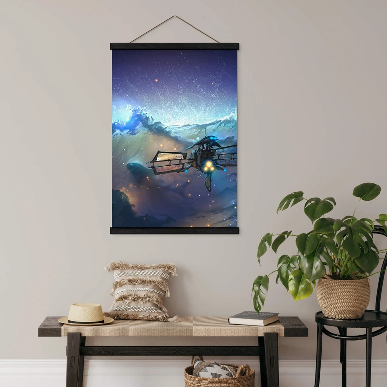 Textielposter Aerroscape - Sea in Space 