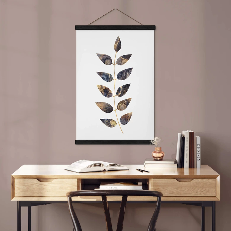 Póster de tela Fredriksson - Hojas jaspeadas 