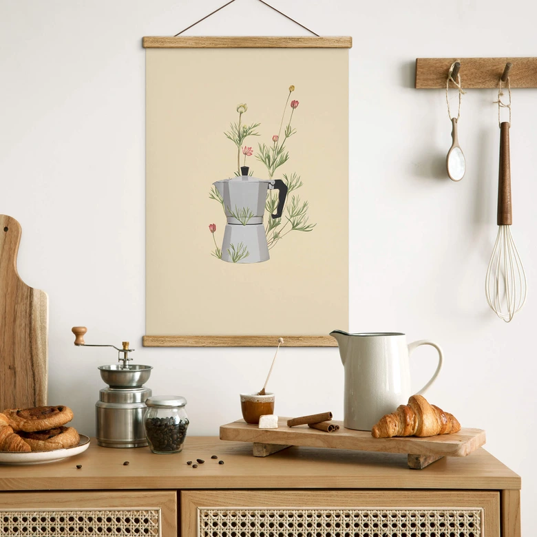 Stoffbild Frida Floral Studio - Mokka Floral 