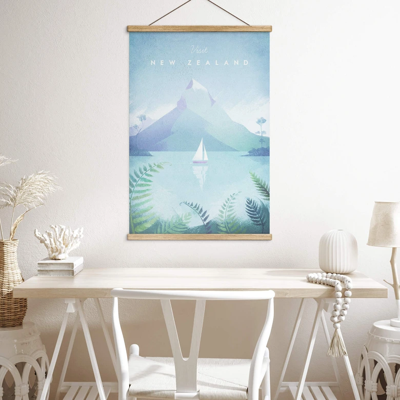 Affiche textile Rivers - Nouvelle-Zélande 