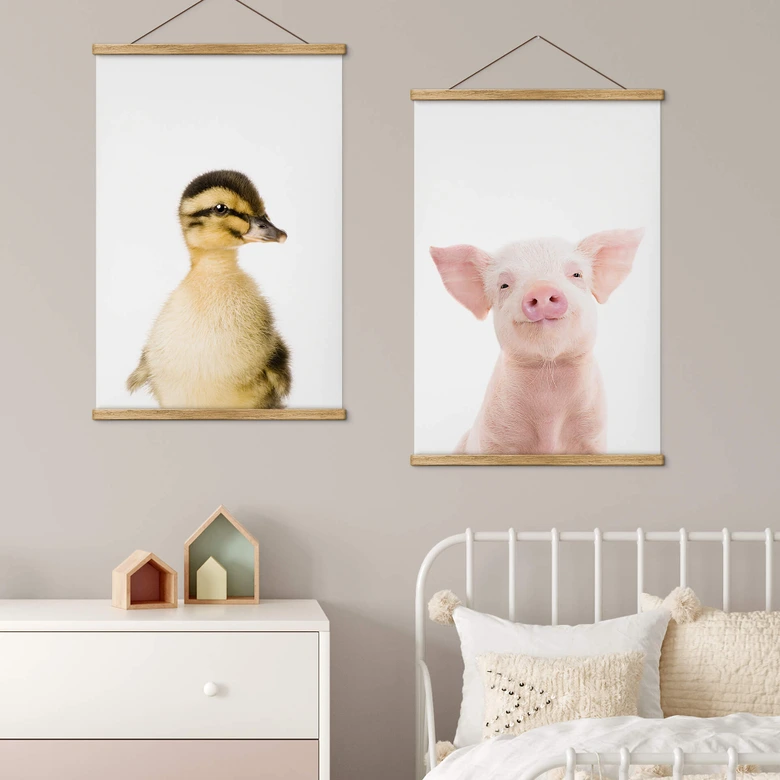 Textil poster Sisi & Seb - Piglet 