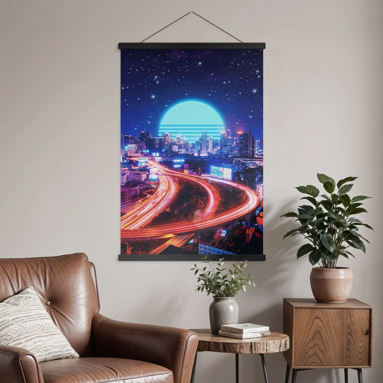 Affiche textile Cyber City Bangkok - Takkar 
