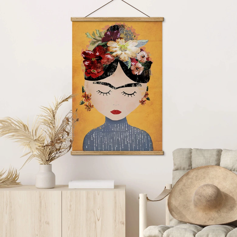 Stoffbild Treechild - Blumige Frida 
