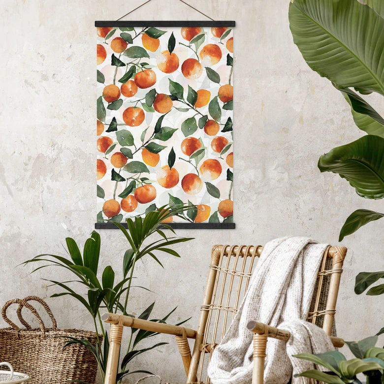 Stoffbild Fruchtige Mandarinen - UN Designs 
