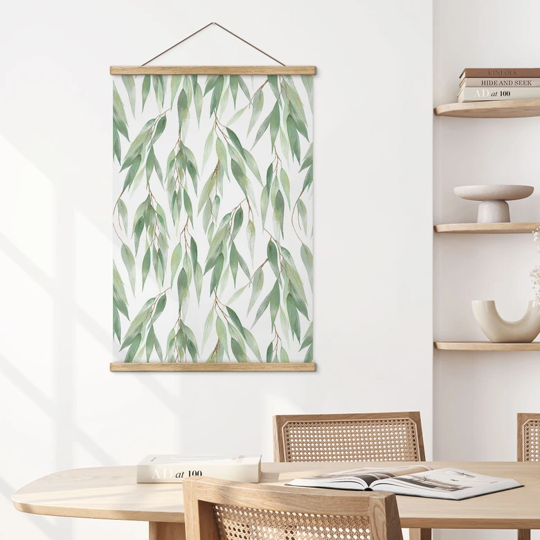 Tekstil plakat Grene med grønne blade - UN Designs 