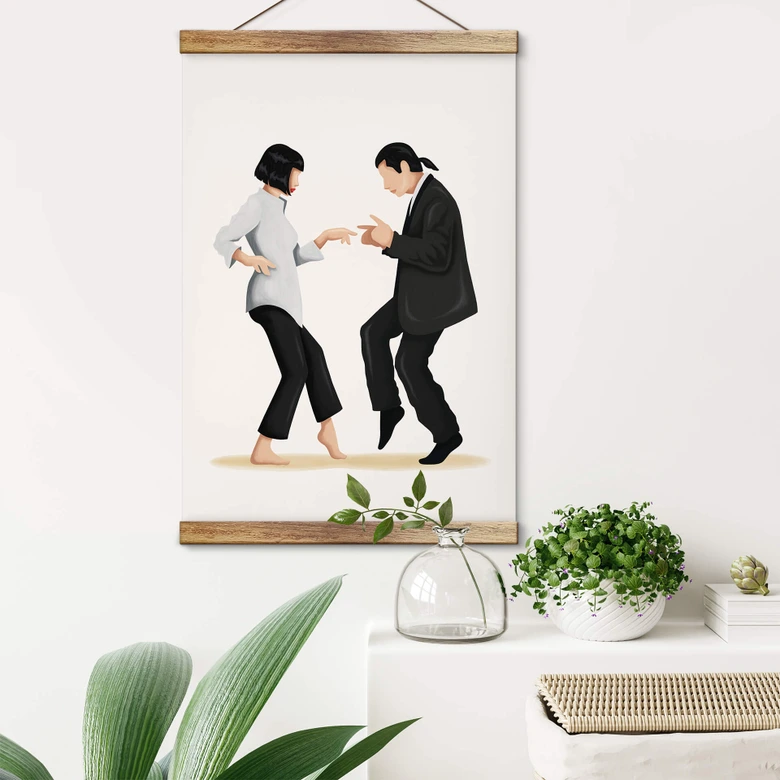 Affiche textile Tohmé - Pulp Fiction 