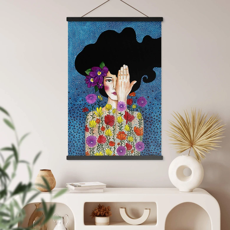 Póster de tela retrato - Perder los recuerdos - Hülya 