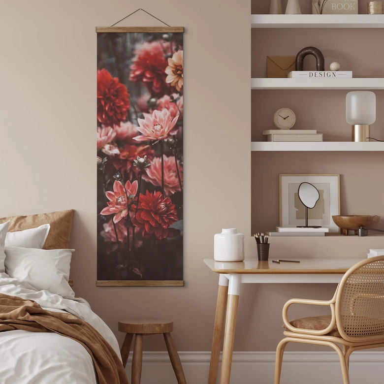 Obraz z tkaniny Annie - Letnie kwiaty - Panorama 