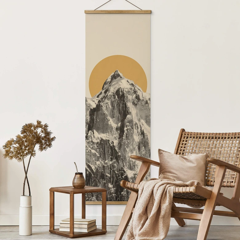 Textielposter Bodart - Sun and Mountain 
