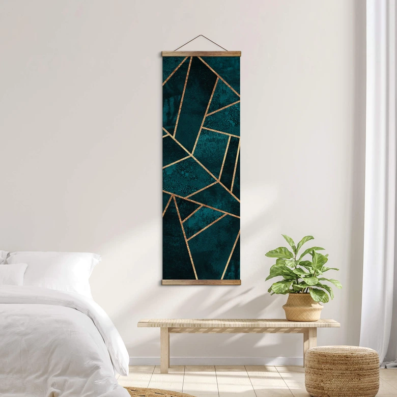 Textielposter Fredriksson - Blue Green Emerald 