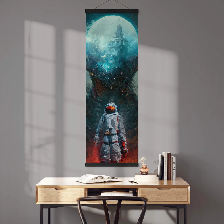 Textielposter Heine - Astronaut op reis - Astro Cruise 