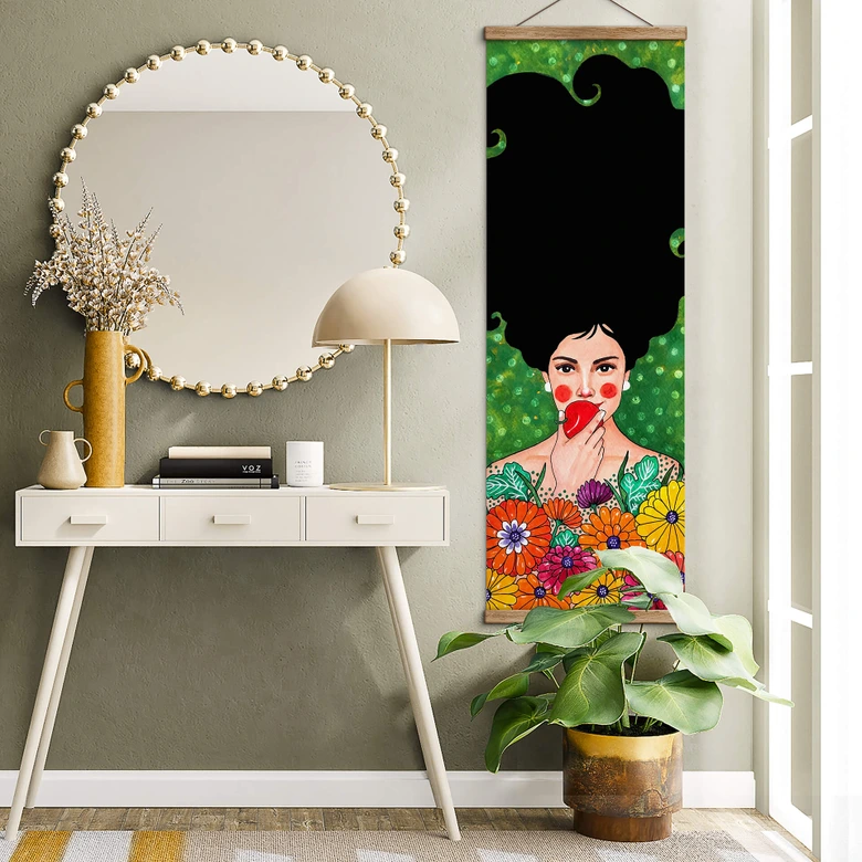 Stoffbild Hülya - Der rote Apfel - Panorama 