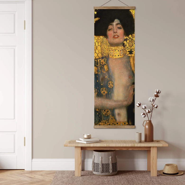 Stoffbild Klimt - Judith mit dem Haupt des Holofernes - Panorama 