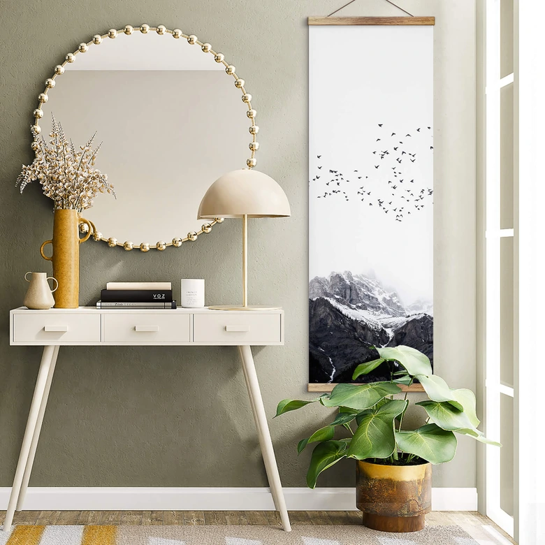 Textielposter Kubistika - High in the Mountains 