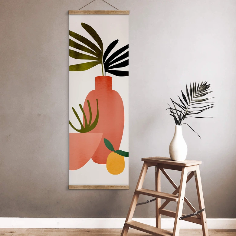 Stoffbild Kubistika - Saftige Zitrone 