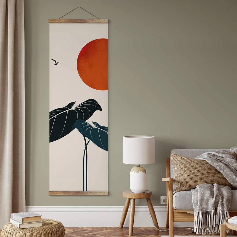 Illustration af Tekstil plakat - Kubistika - Drømme om natten - Panorama 