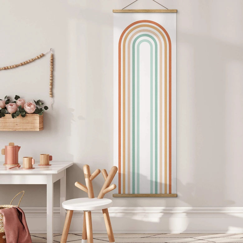 Póster de tela Rainbow Boho - Panorama 