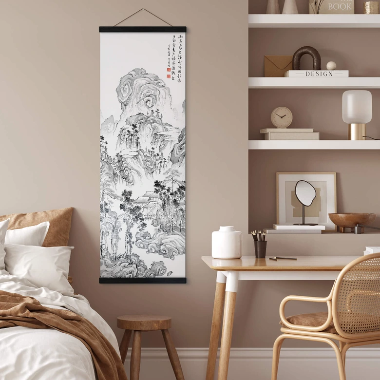 Stoffbild Tenju - Japanische Landschaft - Panorama 