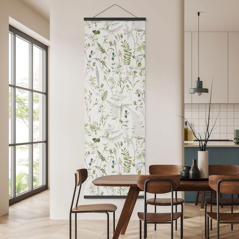 Stoffbild Kräuter und Wildblumen - UN Designs - Panorama 