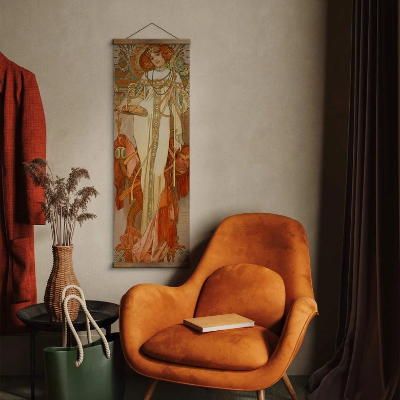 Obraz tkaniny Mucha - Jesień 1900 - Panorama 