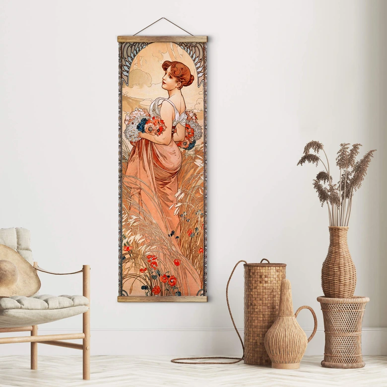 Stoffbild Mucha - Der Sommer 1900 - Panorama 