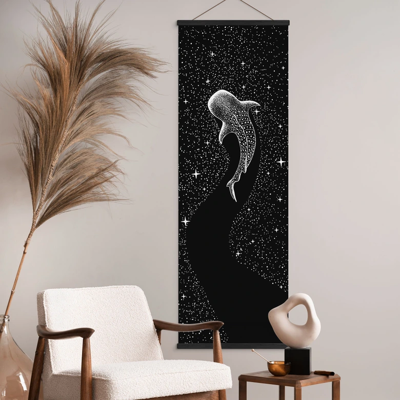 Stoffbild Walhai im Ozean der Sterne - Cakir - Panorama 