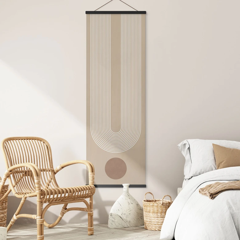 Stoffbild Abstrakte Geometrie in Balance - Ristova - Panorama 