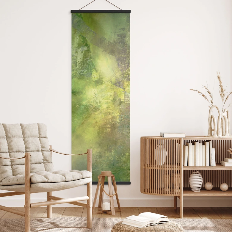 Póster de tela juego de colores en verde dorado - Schmucker - Panorama 