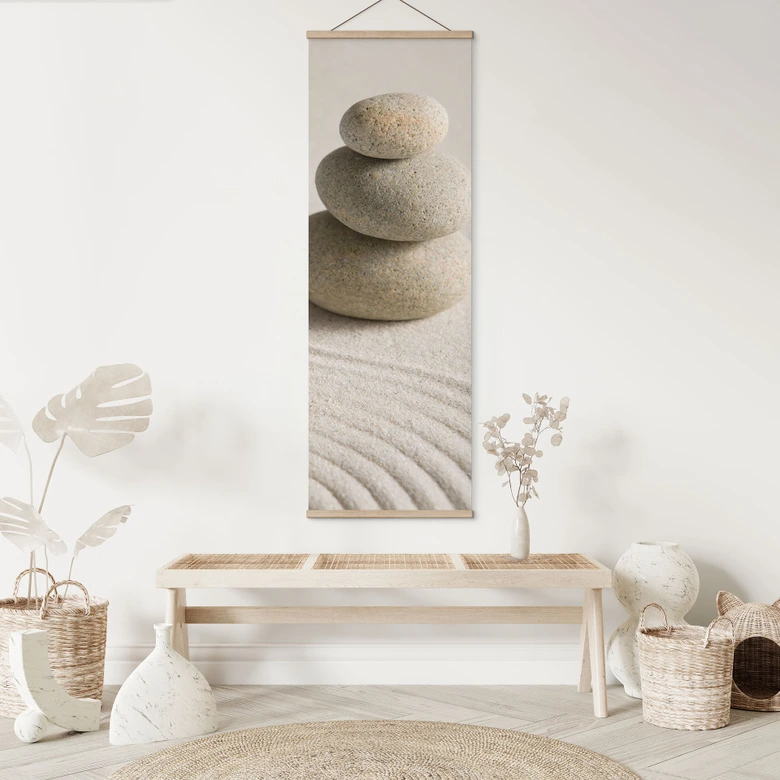 Obraz tkaniny Kamień w piasku 2 - Panorama 