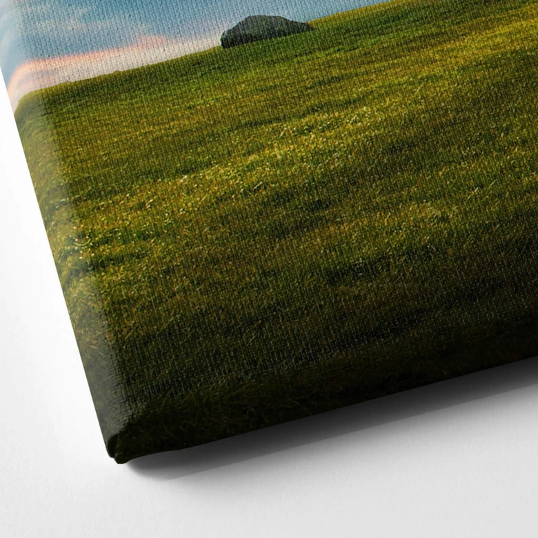 Leinwandbild Stonehenge im Sonnenuntergang - Panorama 