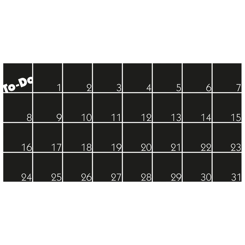 Krijtbordsticker Maandplanner 1 