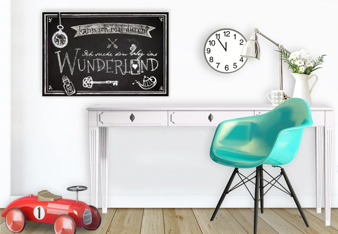 Wandbild Ich suche den Weg ins Wunderland 